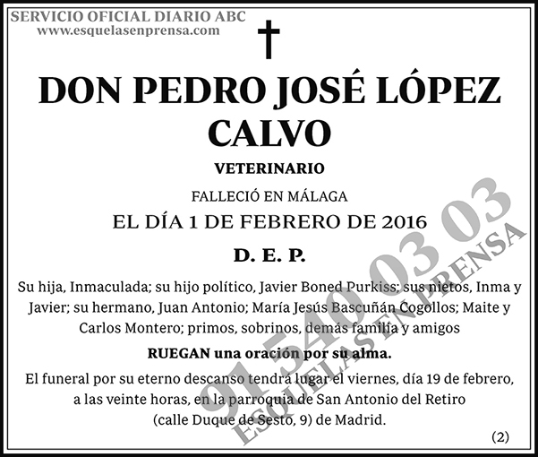 Pedro José López Calvo